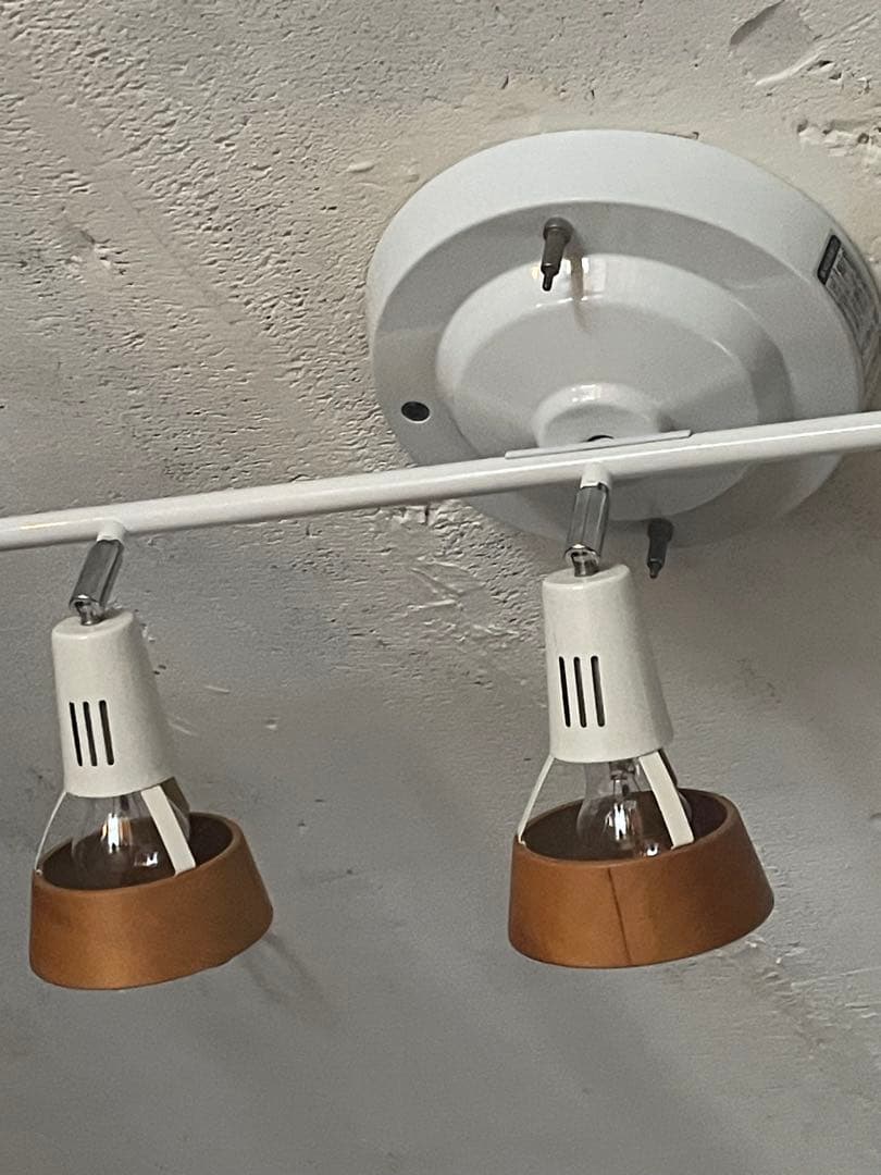 アートワークスタジオ0321 5連　照明　スポットライト　ホワイト＋木製カバー