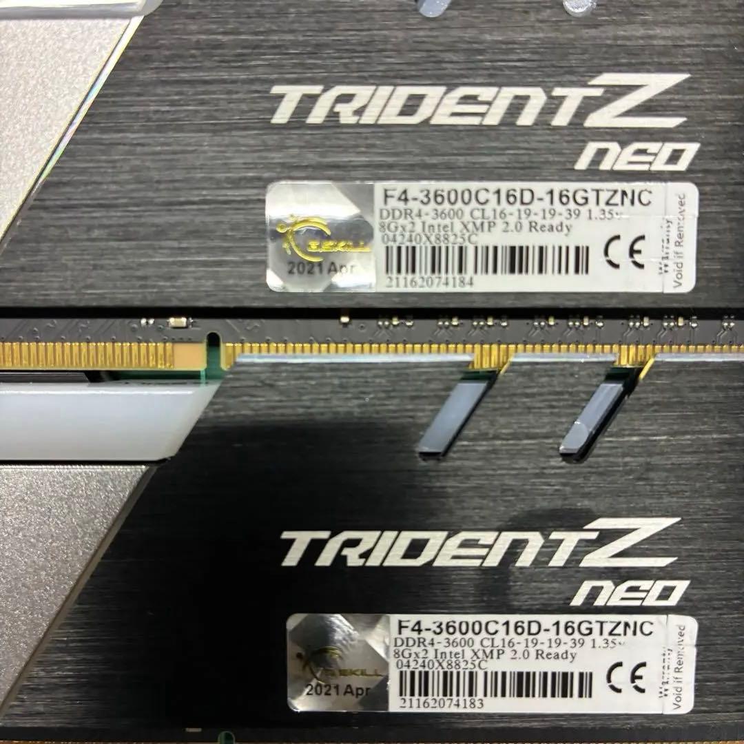 複数テスト済 G.SKILL Trident Z RGB 16GB 3600