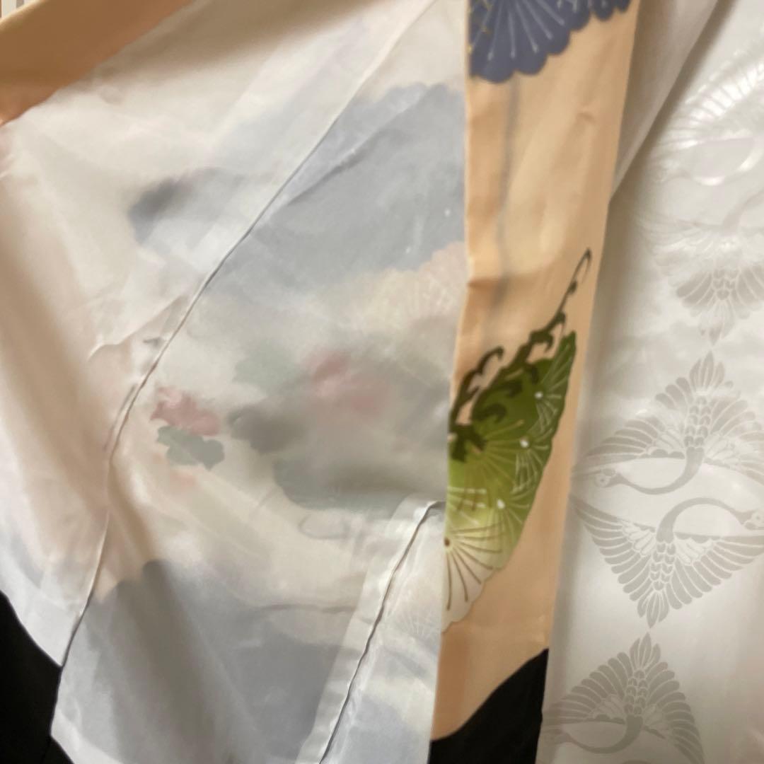 豪華　産着　一つ身　掛け着　鷹　刺繍柄　正絹　宮参り男の子着物