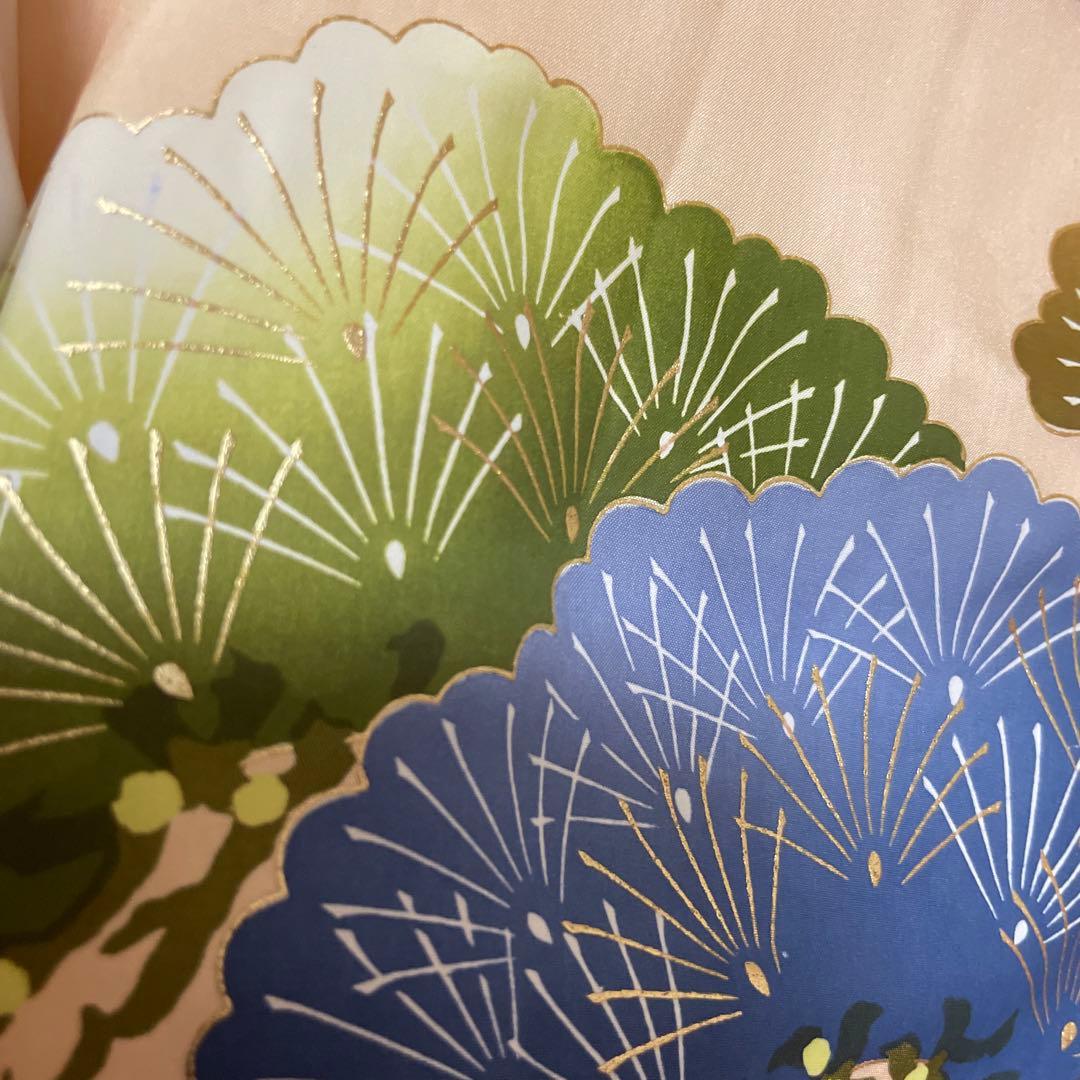 豪華　産着　一つ身　掛け着　鷹　刺繍柄　正絹　宮参り男の子着物