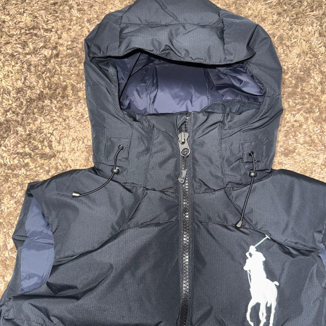 現行QRタグ★ポロラルフローレン ダウンベスト ビッグポニー 黒 L 最終値下げ