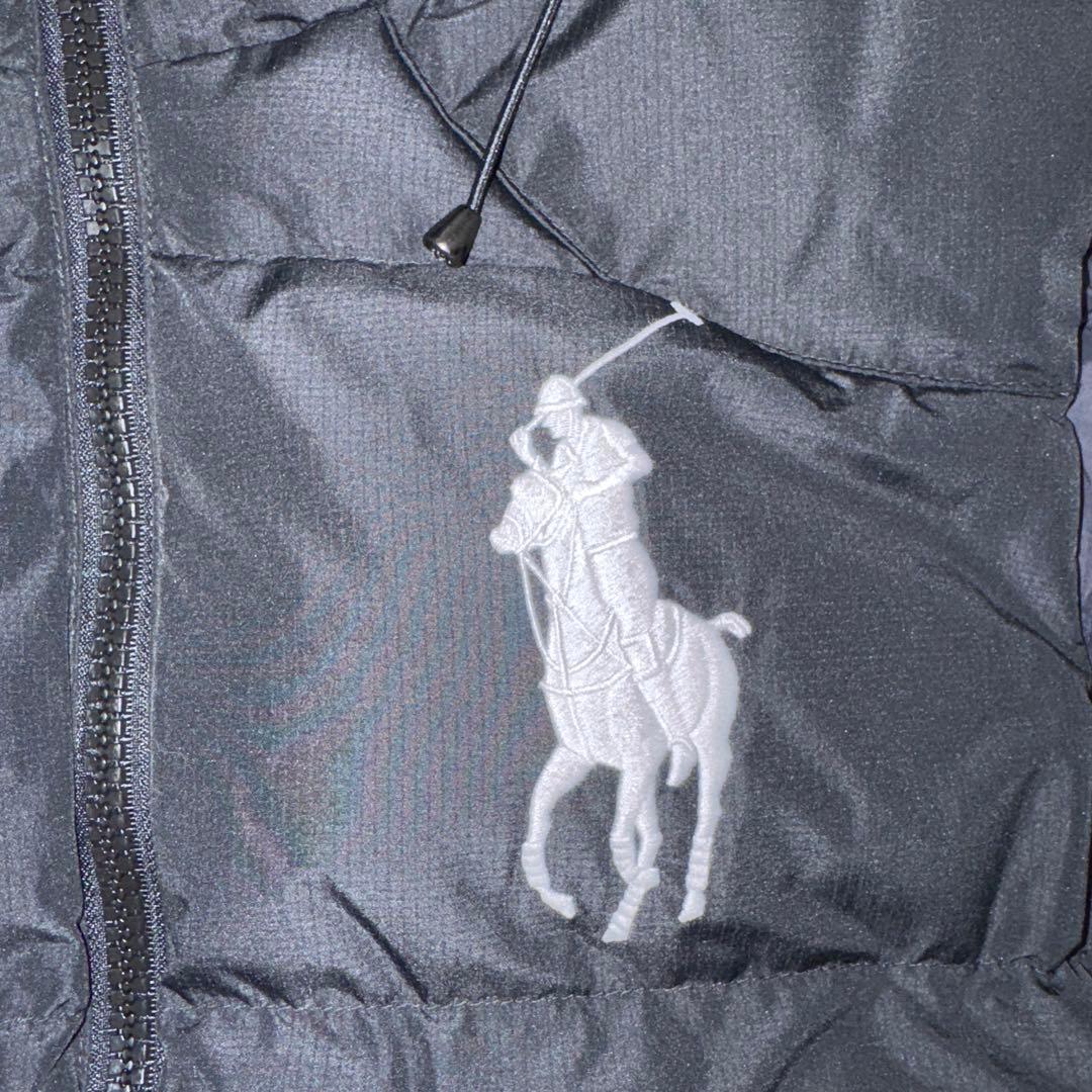 現行QRタグ★ポロラルフローレン ダウンベスト ビッグポニー 黒 L 最終値下げ