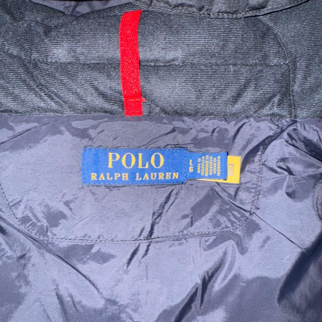 現行QRタグ★ポロラルフローレン ダウンベスト ビッグポニー 黒 L 最終値下げ