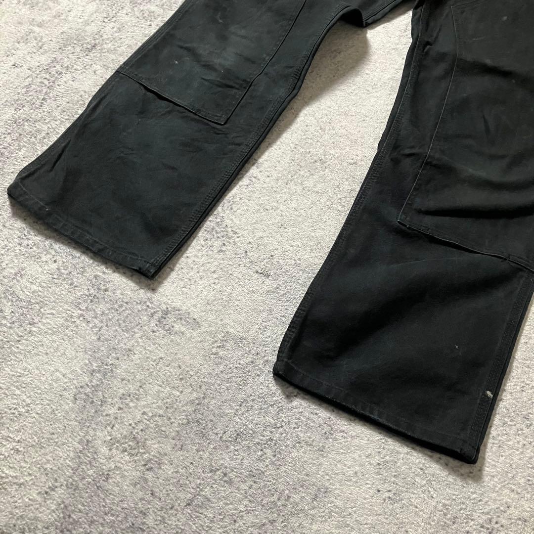 Carharttダブルニー30×30BN3334カーハートブラックワークパンツ黒