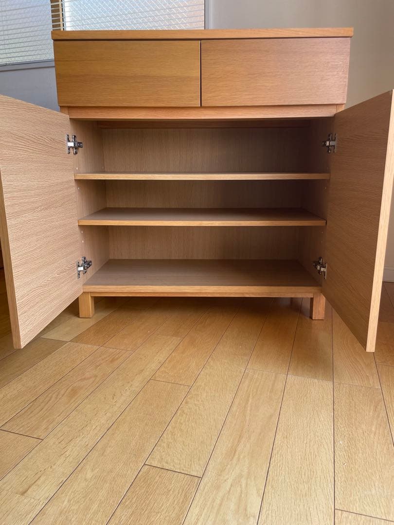 無印良品　オーク材キャビネット 3