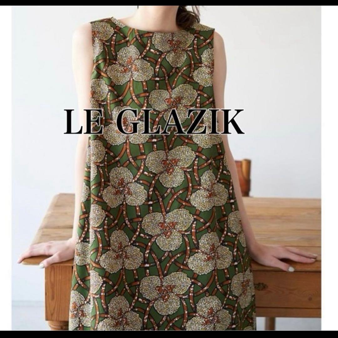 美品　LE GLAZIK（ル グラジック）　総柄　ロングワンピース