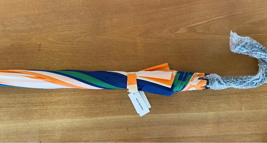 マリメッコ　長傘　ストライプ柄