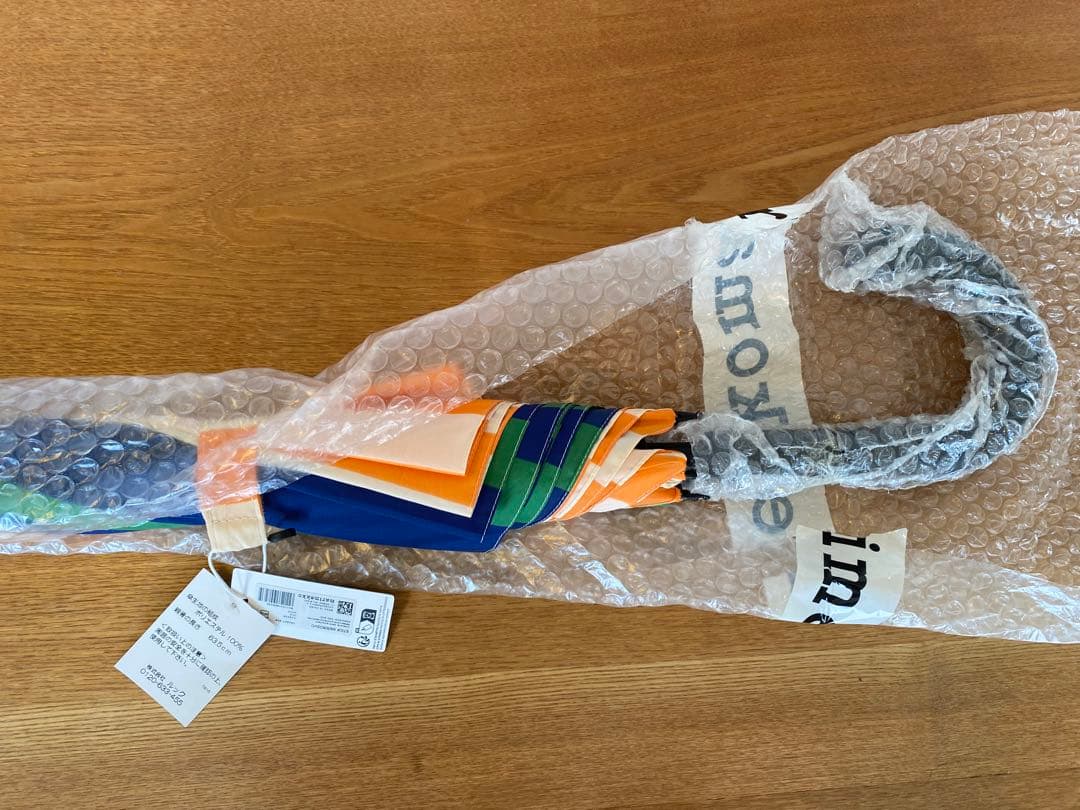 マリメッコ　長傘　ストライプ柄