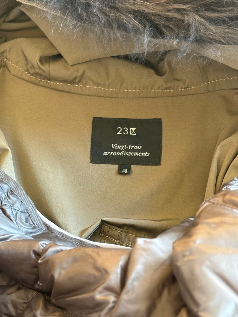 美品 23区Lモッズコート 40ライナー・ファー取り外し可 4way