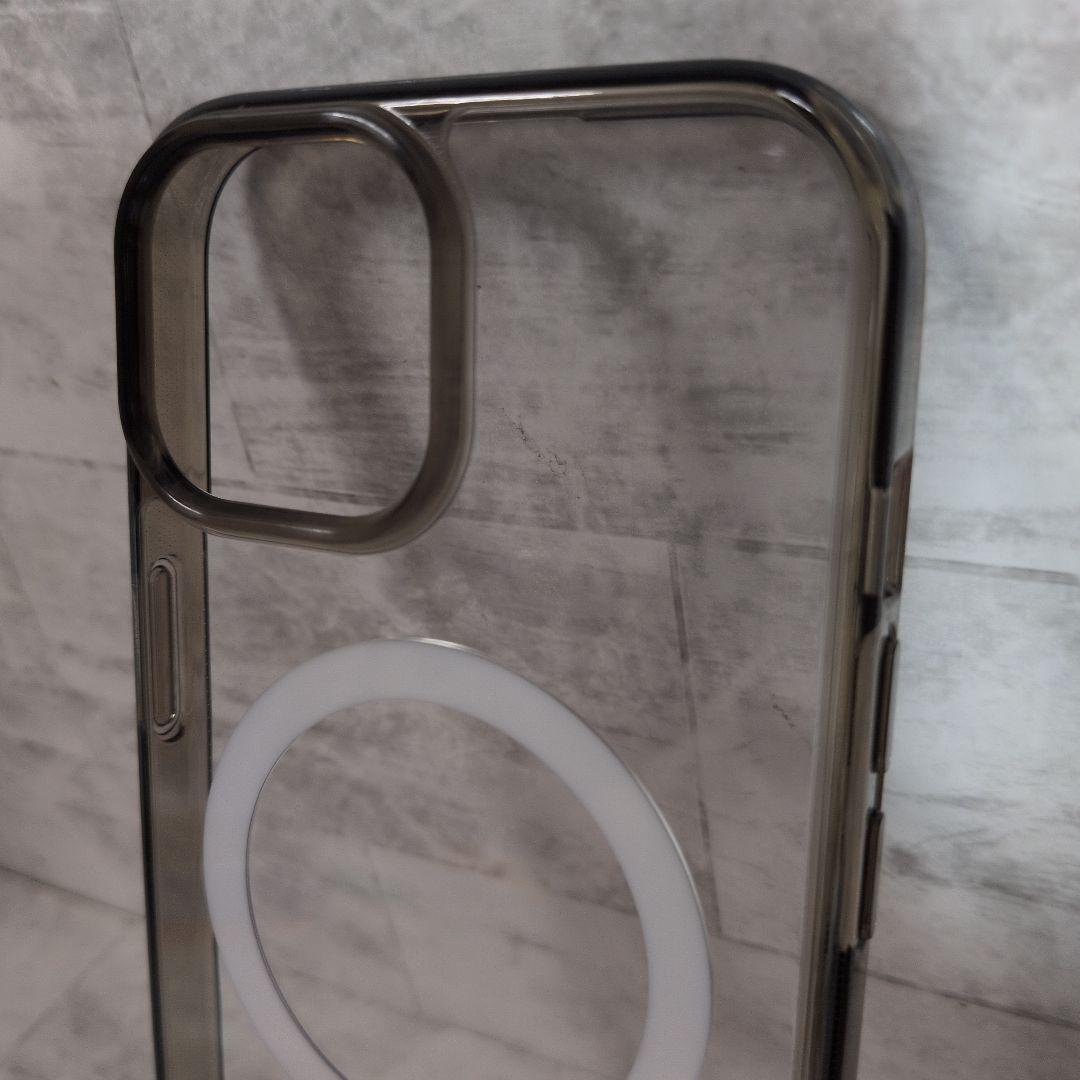 MagSafe対応 iPhone 15 用 保護ケース 黄変防止 マグネット搭載