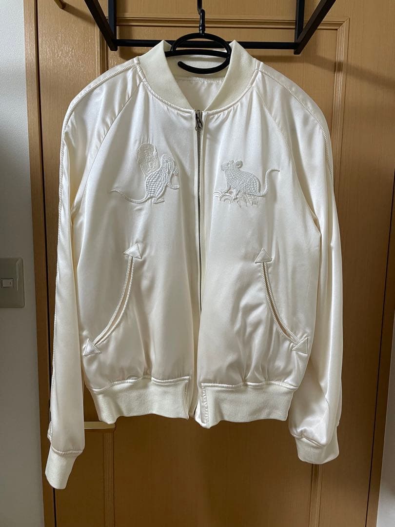 Noir Kei Ninomiya シルクサテンスカジャン ホワイト