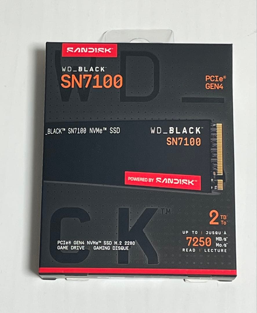 内蔵型SSD WD_BLACK 2TB SN7100 SSD WDS200T4X0E