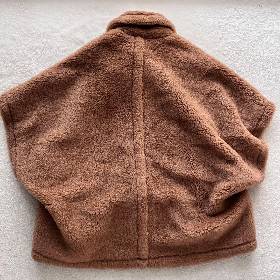 新品未使用✨ マックスマーラ 白タグ テディベア ポンチョ コート キャメル