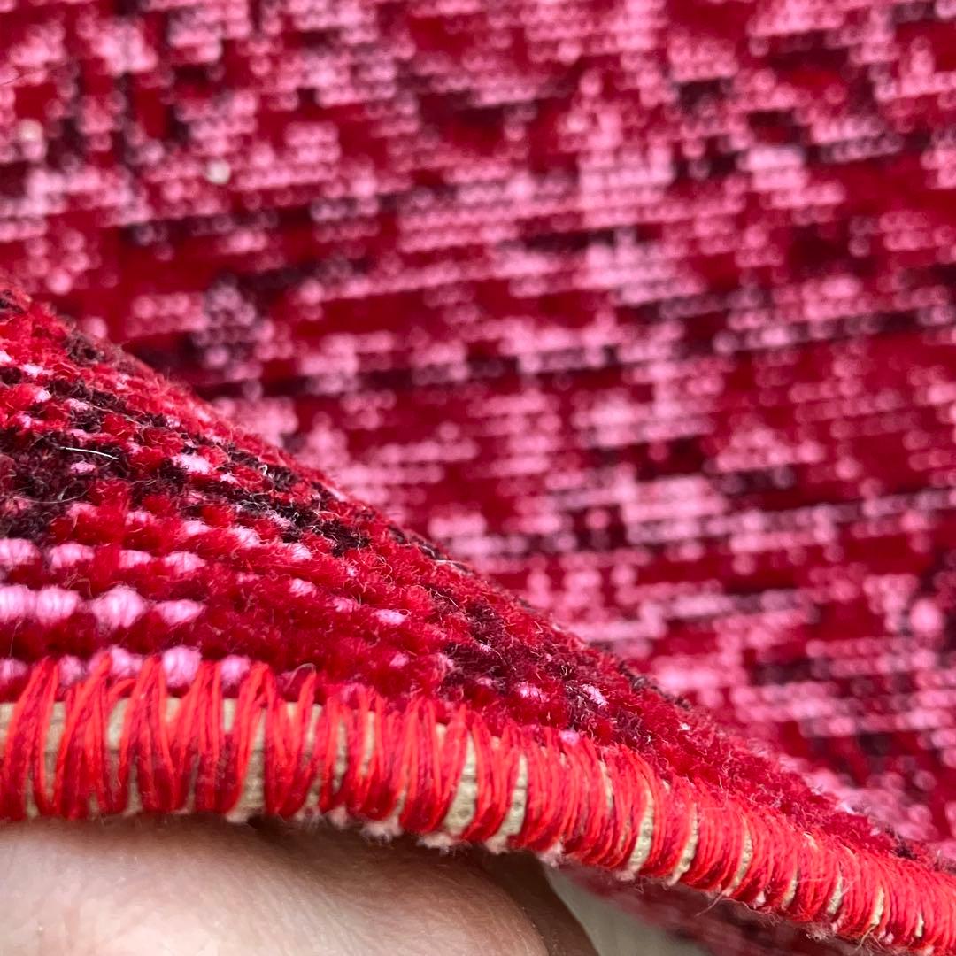 オーバーダイ✳︎50×210✳︎クリスマスレッド　ロング　トルコヴィンテージラグ