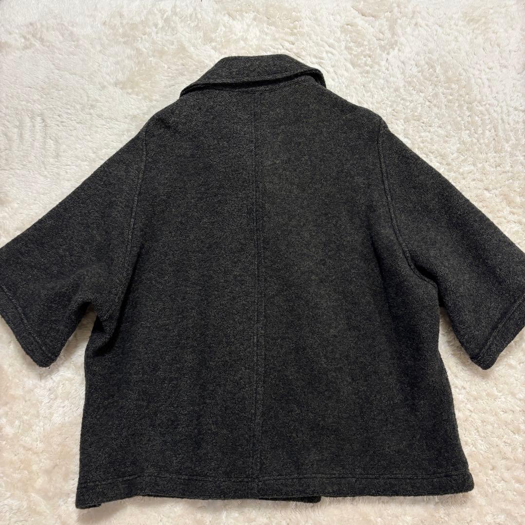 Y's ウール ダブルブレストピーコート サイズ2 ヨウジヤマモト 日本製大きめ