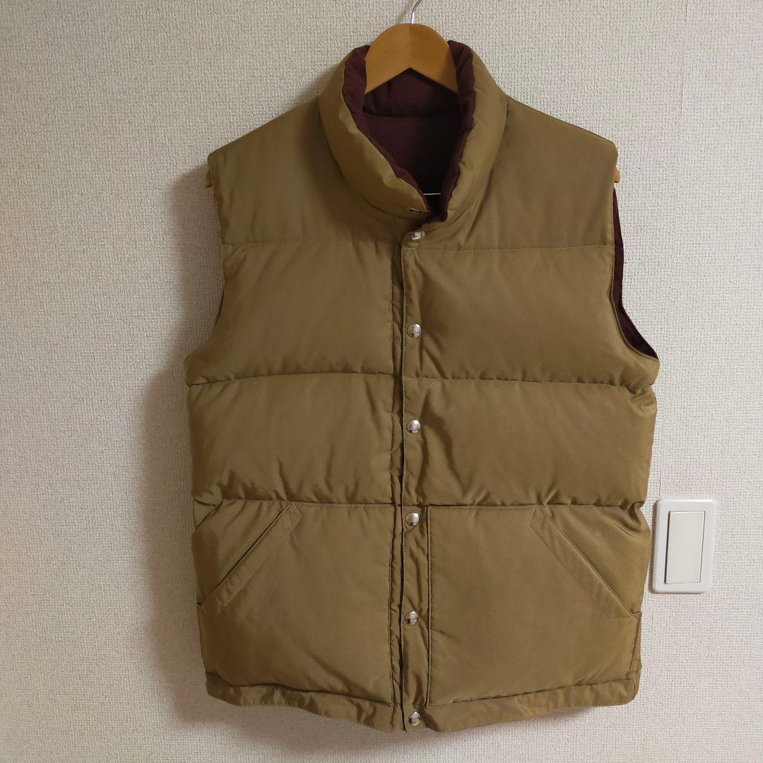 クレセントダウンワークス 希少 リバーシブル コーデュロイ ダウンベスト USA