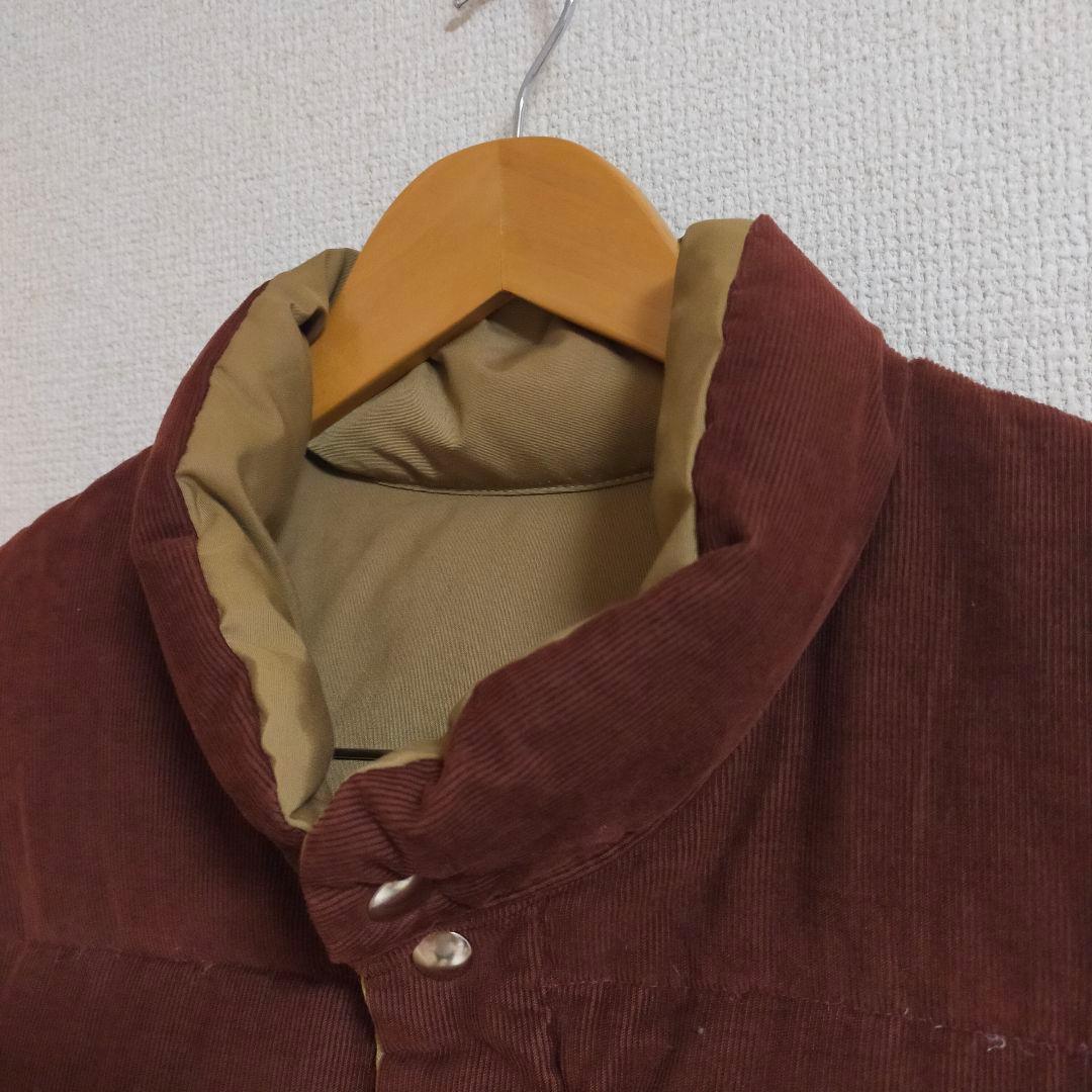 クレセントダウンワークス 希少 リバーシブル コーデュロイ ダウンベスト USA