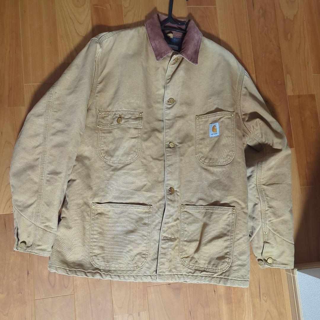 カーハート　ミシガンチョアコート　カバーオール　ヴィンテージ L 薄茶色