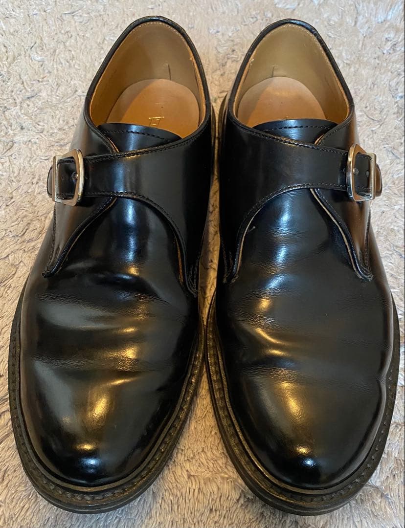 【美品】REGALリーガル JU16 モンクストラップ レザー ブラック