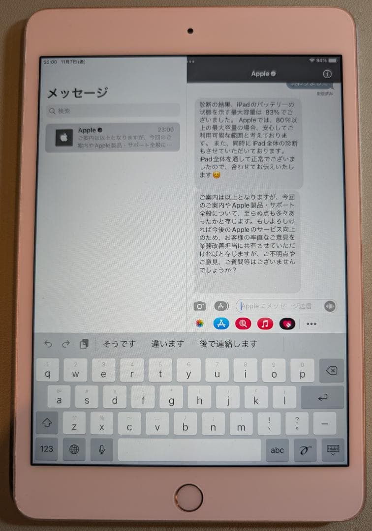 ★美品★ iPad mini 4 128GB バッテリー容量83%!