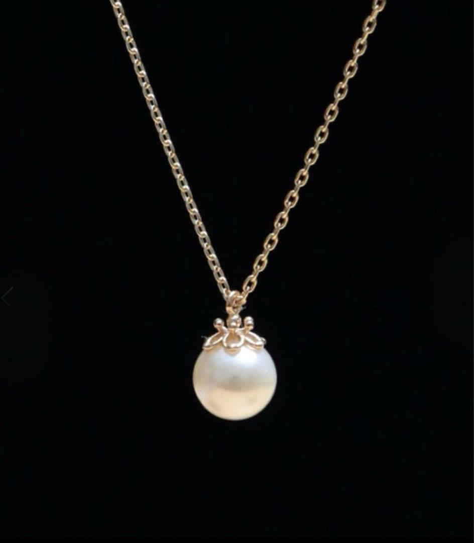 ◾️限定品◾️【NOIR DE POUPEE】 K10 パールキャップ ネックレス