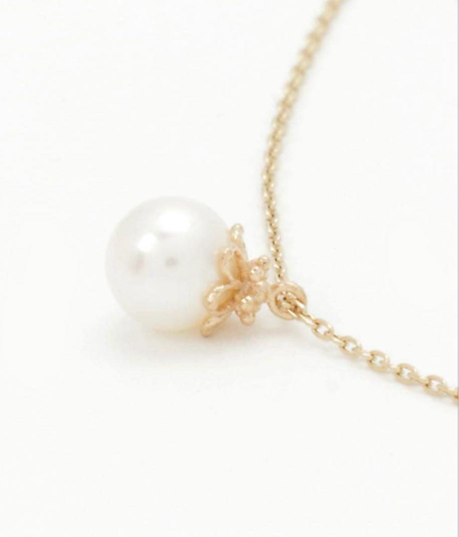 ◾️限定品◾️【NOIR DE POUPEE】 K10 パールキャップ ネックレス