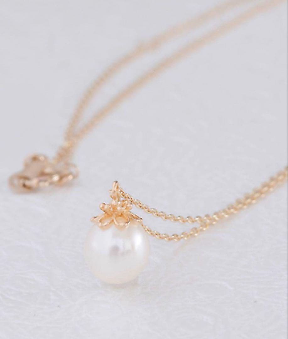 ◾️限定品◾️【NOIR DE POUPEE】 K10 パールキャップ ネックレス