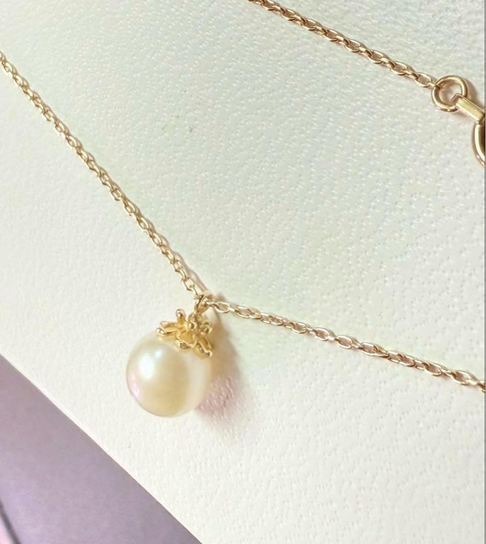 ◾️限定品◾️【NOIR DE POUPEE】 K10 パールキャップ ネックレス