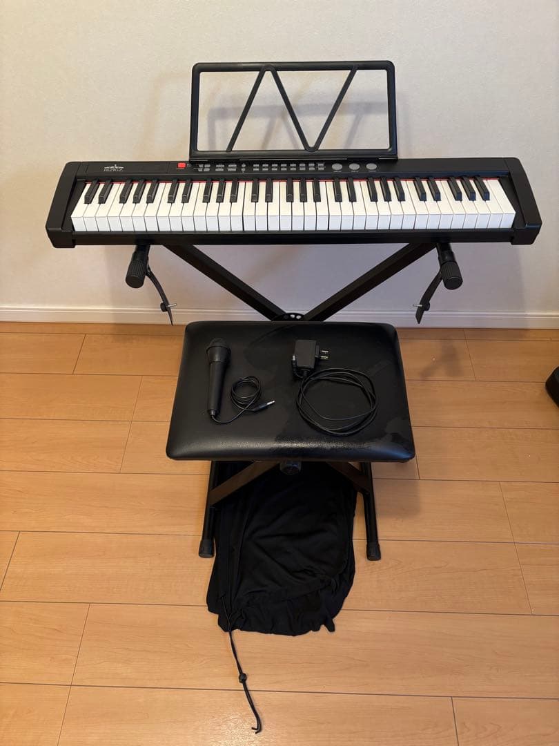 スリム電子キーボード　電子ピアノ