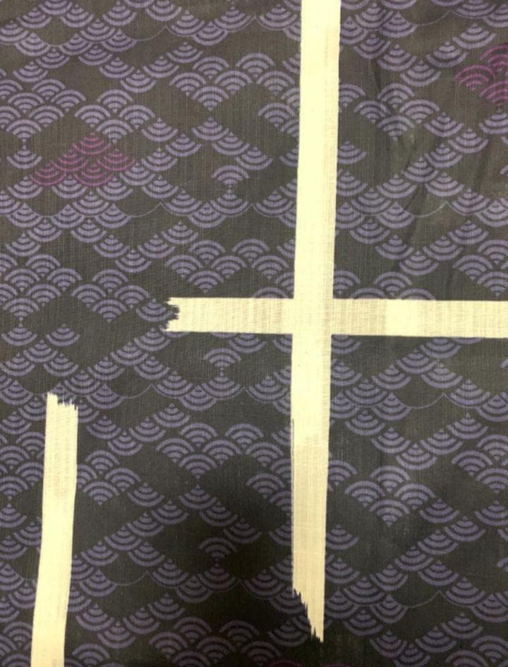 画像の帯+お任せ帯締めつき◆大人ゆかた◆青海波柄◆どなたでもお似合いに