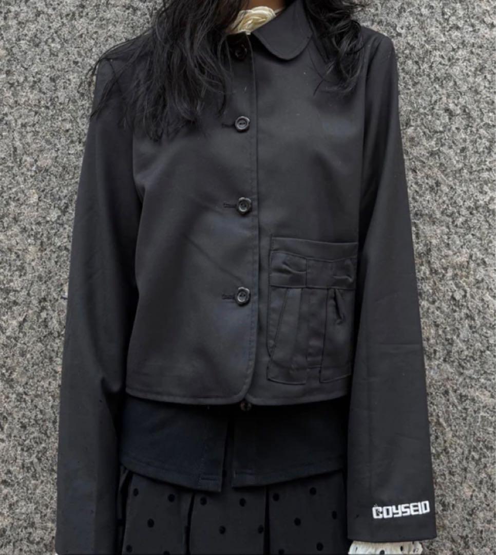 リボンデザインブラックジャケット　COYSEIO CRAMMY Ciel