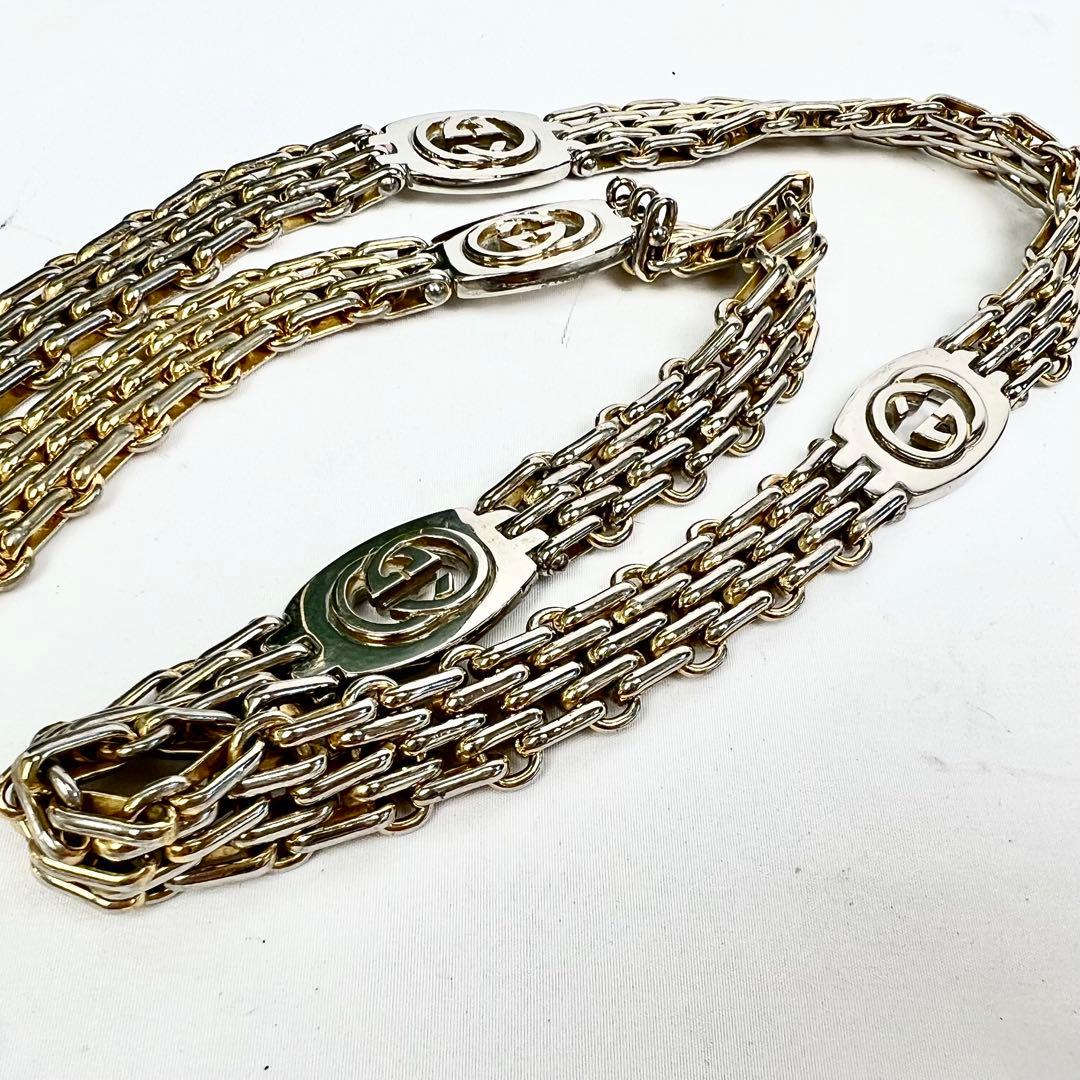 小物 Gucci Interlocking G Gold Chain Belt