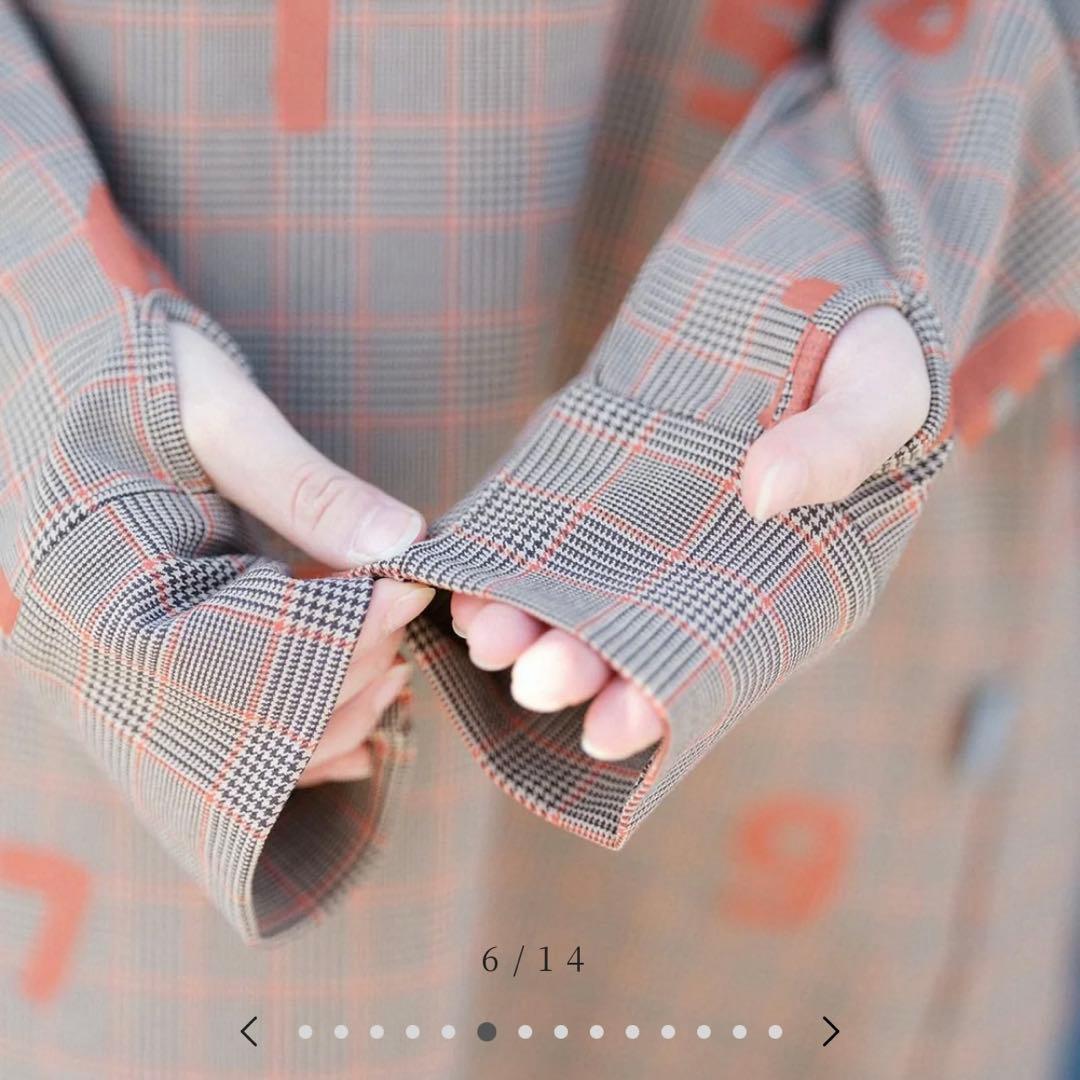 新品タグ付き　裏起毛チェック BIKEワンピース／SO-SU-U Lサイズ