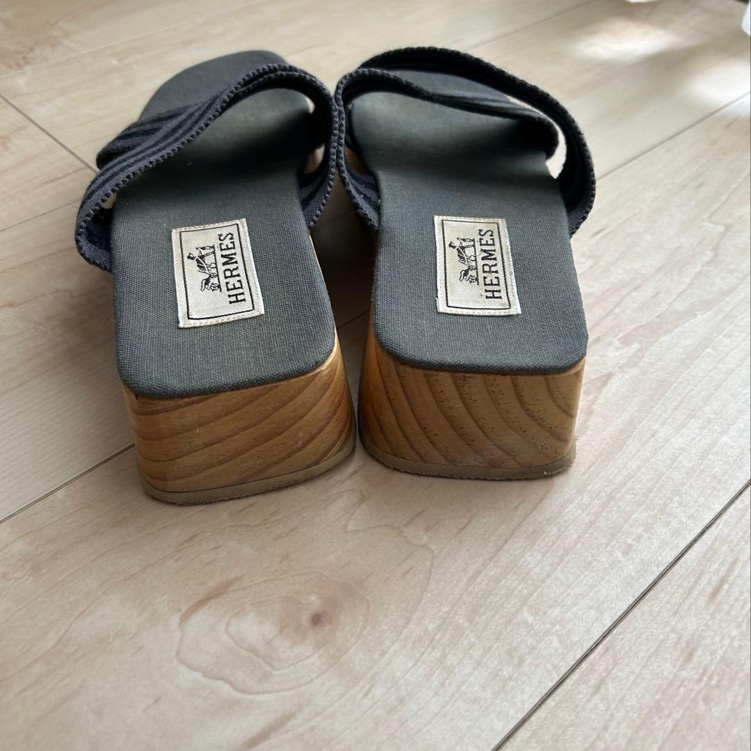 【専用】　　　　　エルメス HERMES ウッドソール フールトゥサンダル