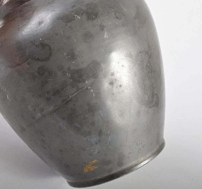 煎茶道具　古錫　点銅款　茶壷　茶心壷　約278ｇ　M R4678