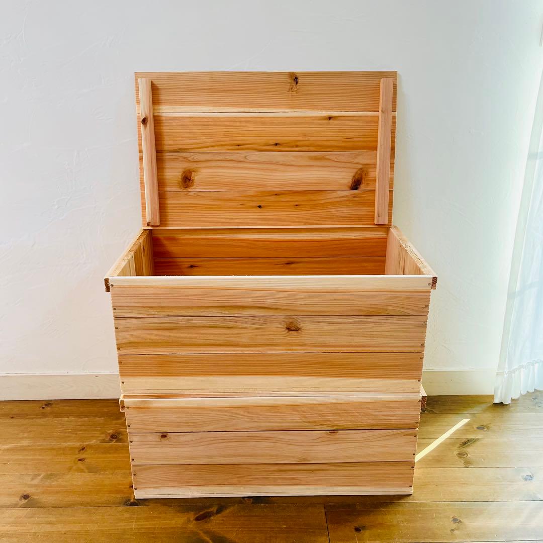 新品 蓋付 りんご箱 A4 サイズ 6箱 / 収納 木箱 ケース ボックス 箱