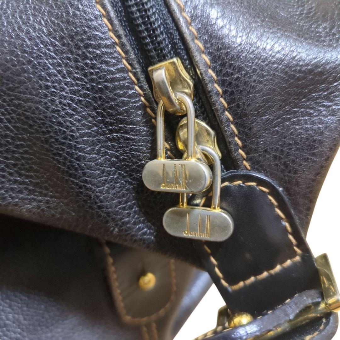 Dunhill ダンヒル ボストンバッグ 2way レザー 黒 大容量 ビジネス
