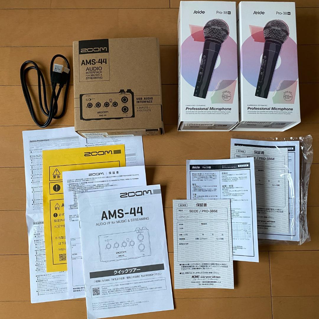 【美品・動作良好】ZOOMAMS-44オーディオインターフェイス配信録音用セット