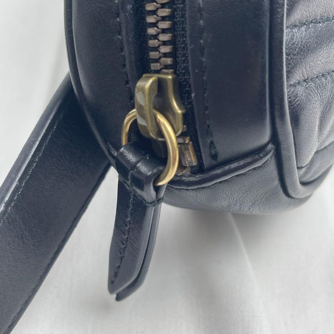 【美品】GUCCI グッチ マーモント ブラック ウエスト ボディバッグ バッグ