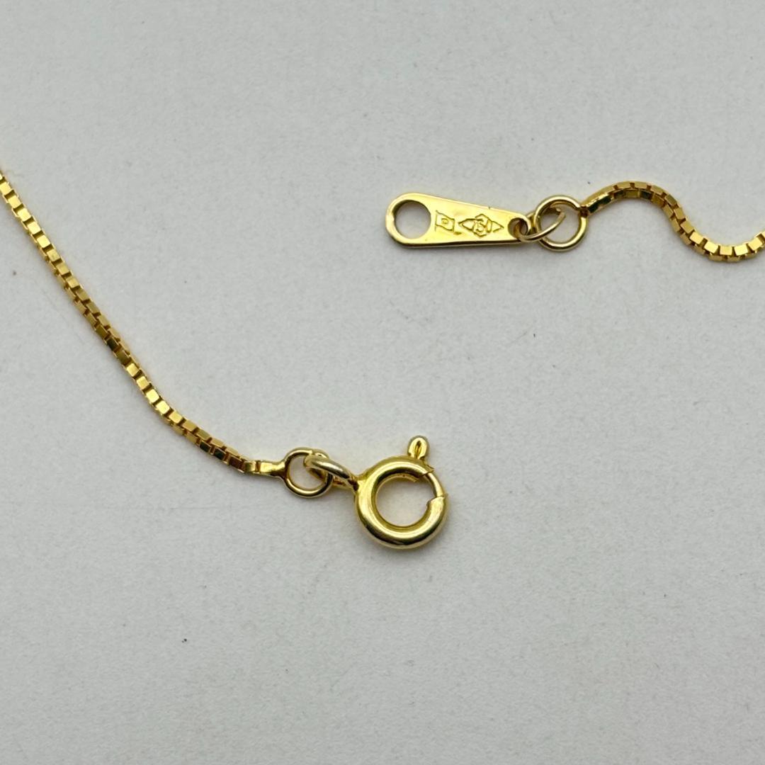 極美品K18ゴールド ネックレス 1.65g ロブスタークラスプ