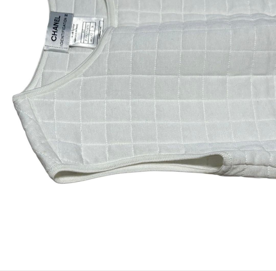 CHANEL シャネル チョコバー ベスト ノースリーブ 36