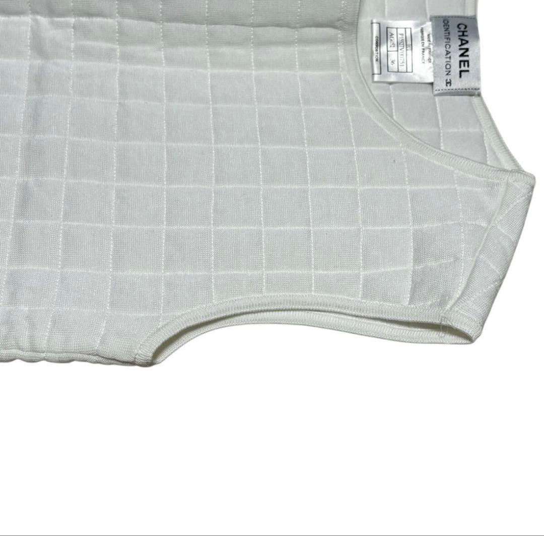 CHANEL シャネル チョコバー ベスト ノースリーブ 36