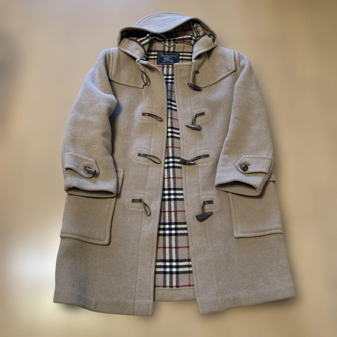 【コッペ&パティ】【美品】バーバリー　英国製　ダッフルコート　ノバチェック