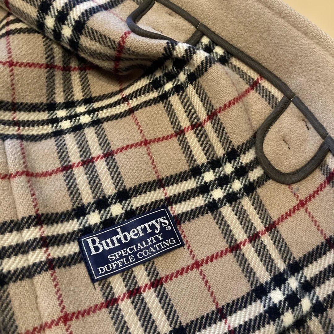 【コッペ&パティ】【美品】バーバリー　英国製　ダッフルコート　ノバチェック