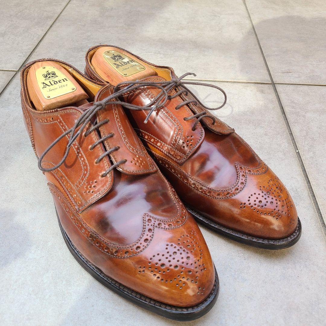 Alden 2099 ウイスキーコードバン 8.5D フルブローグ 希少カラー