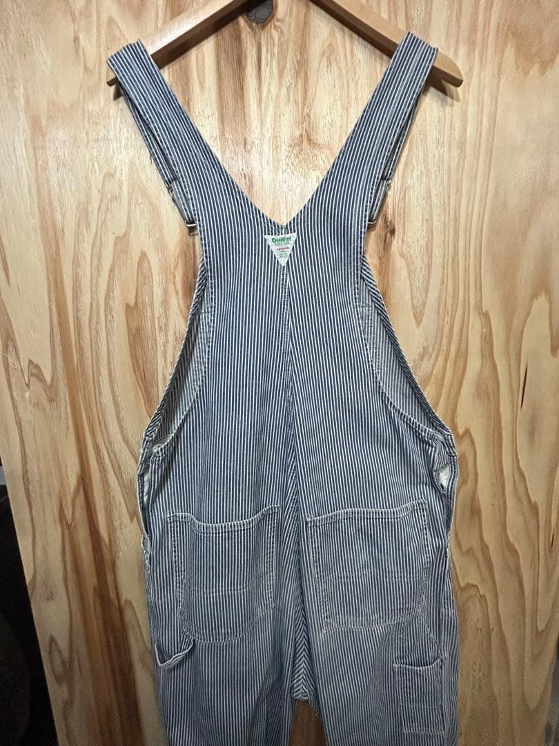 激レア70s OSHKOSH オシュコシュ ヒッコリーオーバーオール 38インチ