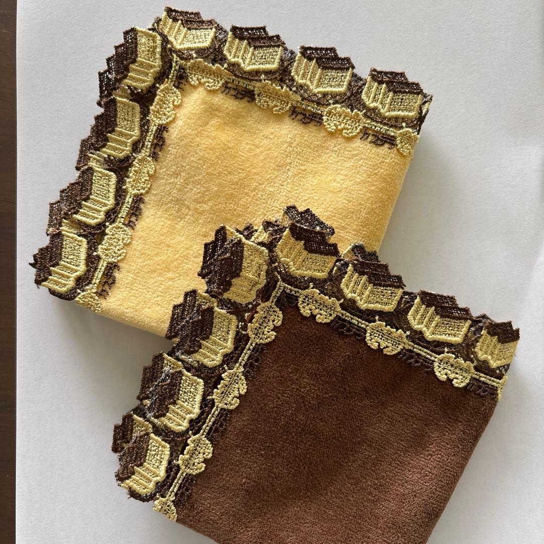 新品未使用　近沢レース福砂屋コラボタオルハンカチ2枚セット