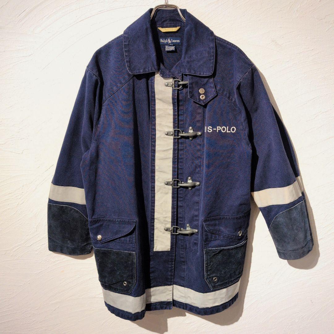 激レア　93POLO　ラルフローレン　ファイヤーマンジャケット　レザー