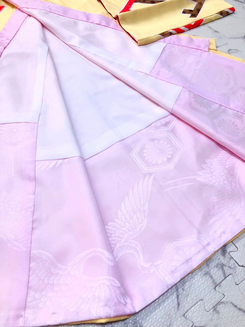 【新品未使用】お宮参り産着 祝い着 赤ちゃん女の子用　着物　襦袢