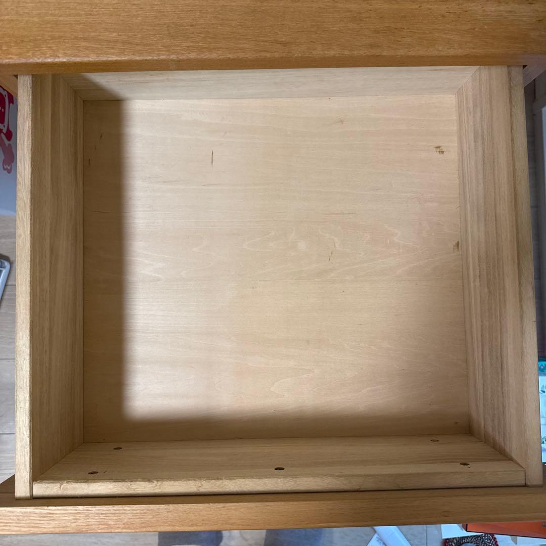 無印良品 タモ材 3段チェスト